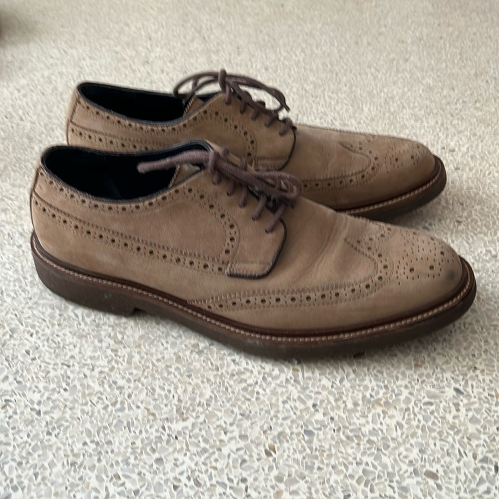 Cole Haan LunaGrand men’s nubuck griege Oxford loafer wingtip men’s 9.5